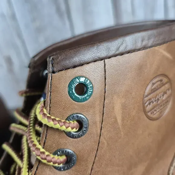 Vintage Tommy Hilfiger Footwear Brown Leather Ankle Boots Men's Sz 11.5 M (VGC)